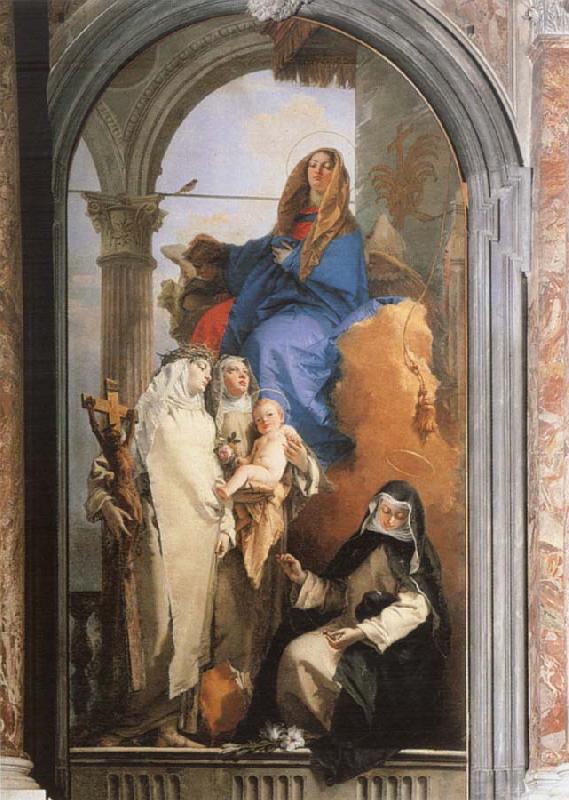 Giovanni Battista Tiepolo Pala delle Tre Sante china oil painting image